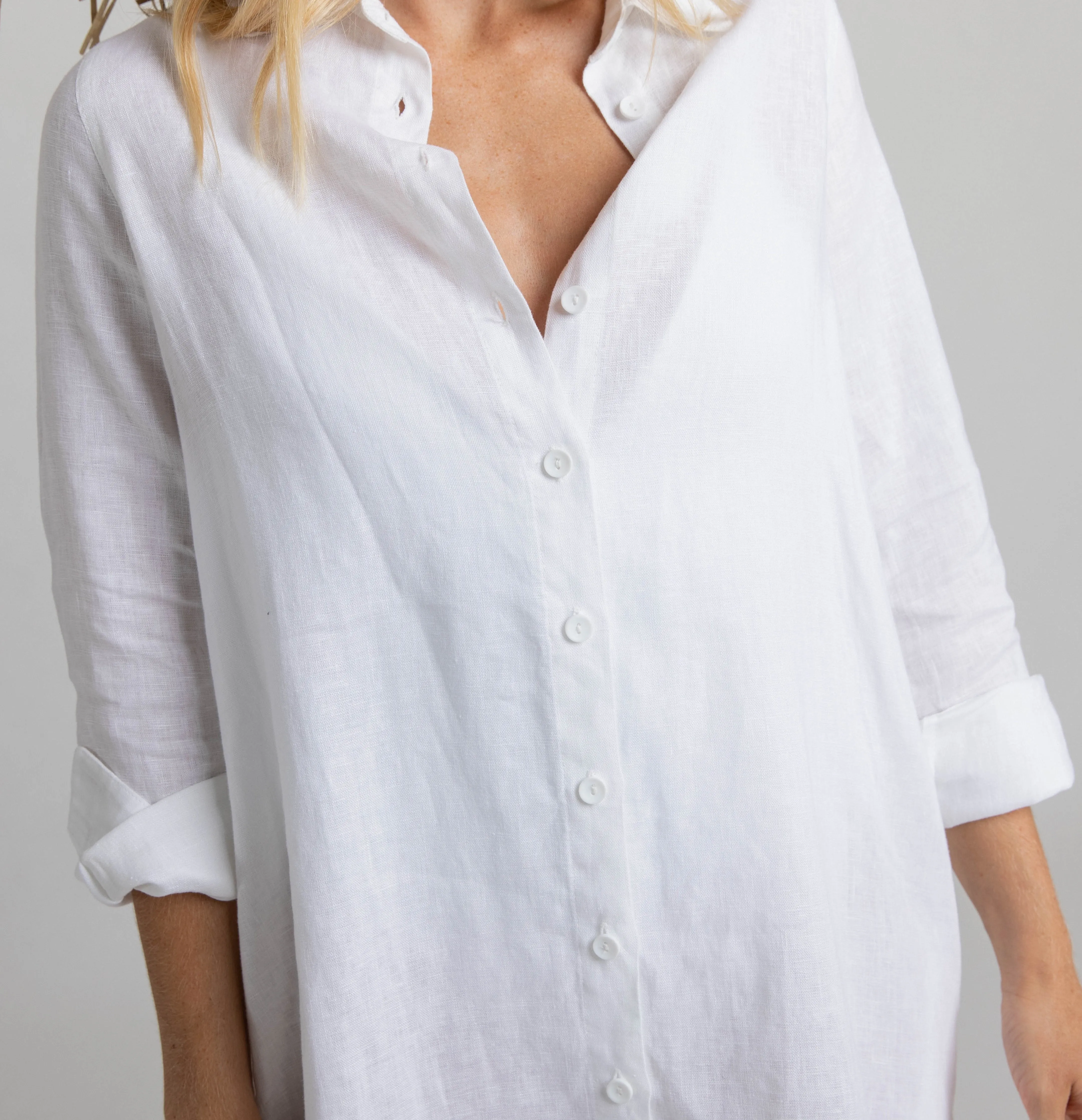 Miss Jane Shirt Dress White