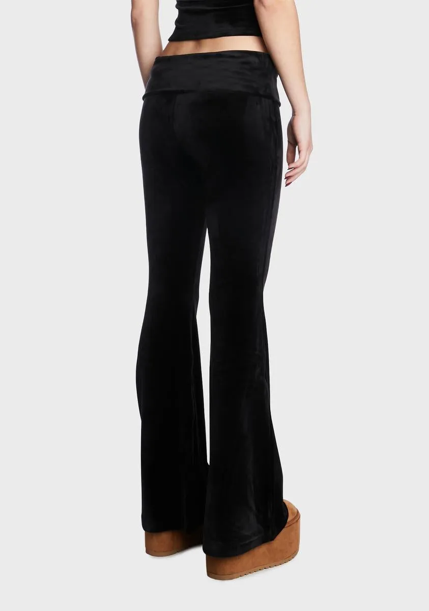 Monogram Velour Flare Pants