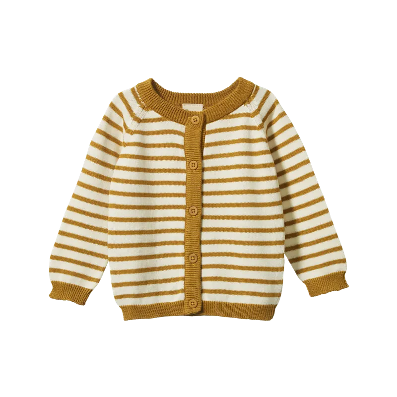 Nature Baby - Piper Cardigan - Palm Sailor Stripe