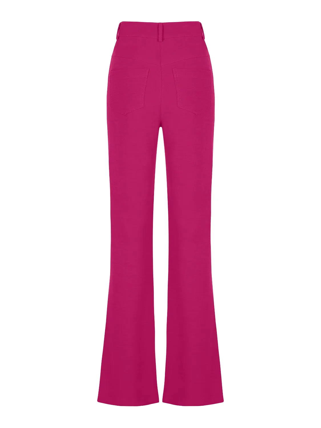 Nocturne High-Waisted Slit Pants Fuchsia