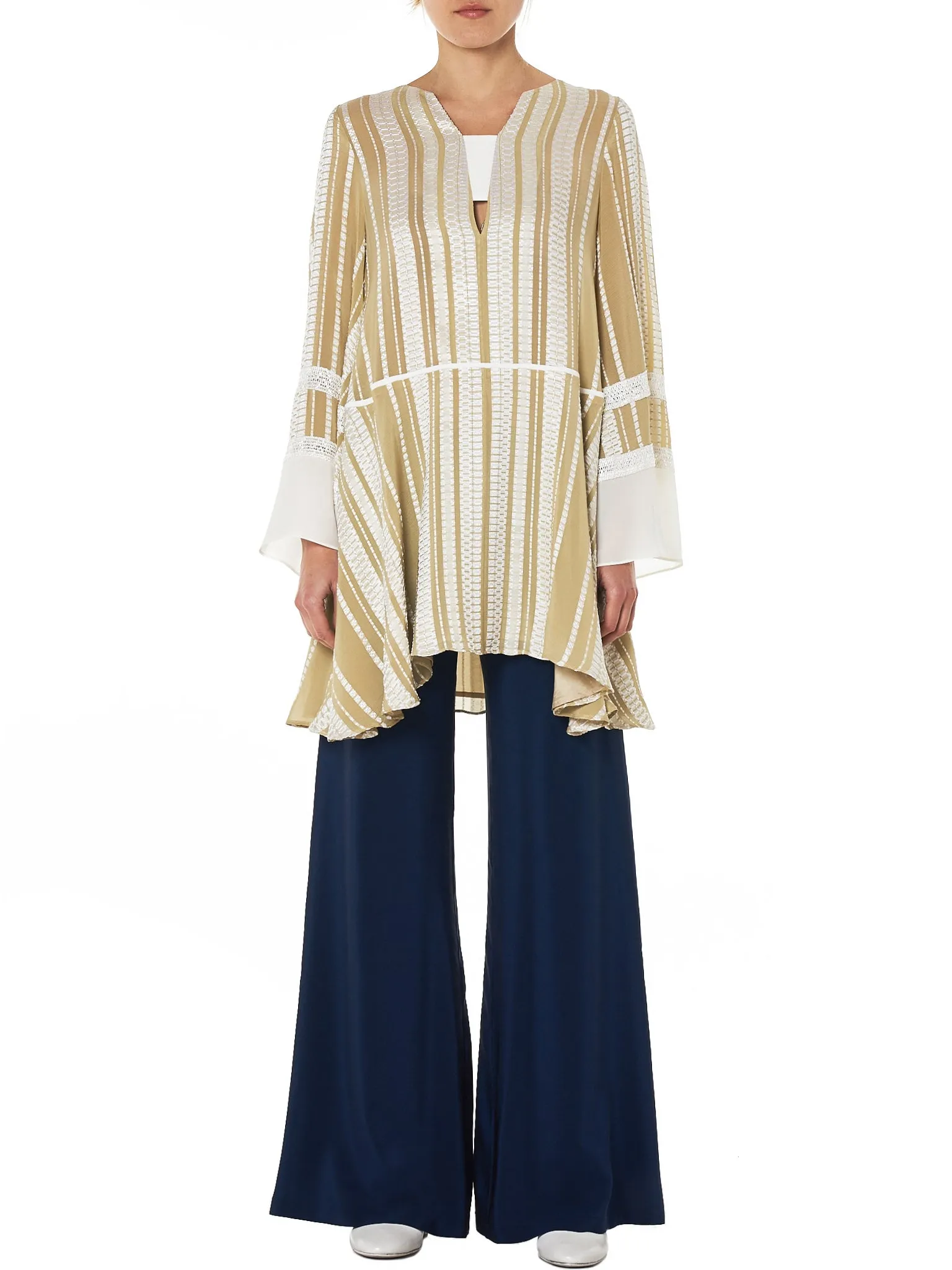 'Nymph' Loom Trim Blouse (CLDR213-NYMPH-LIGHT-GOLD)