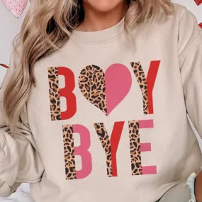 Online Exclusive | Boy Bye Cheetah and Color Block Graphic Sweatshirt in Cream