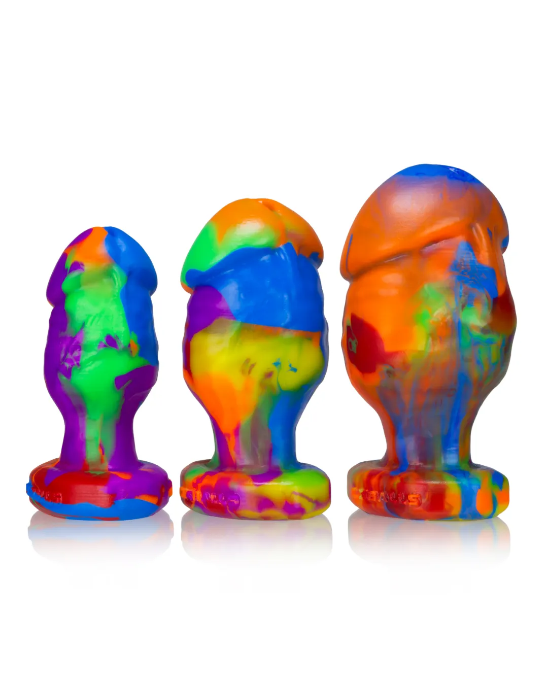 Oxballs Honcho 5 Inch Rainbow Silicone Veiny Butt Plug