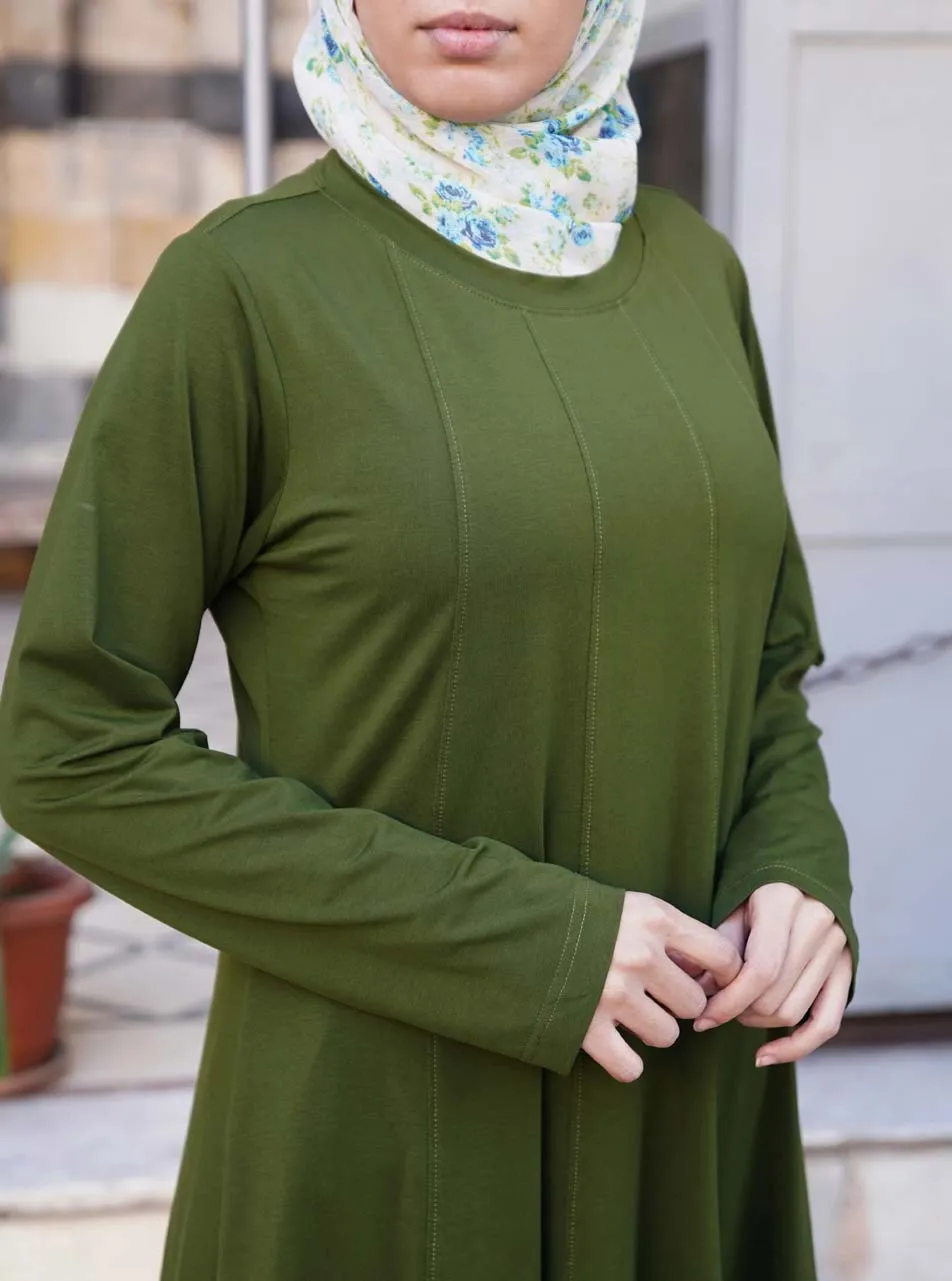 Paneled Jersey Tunic