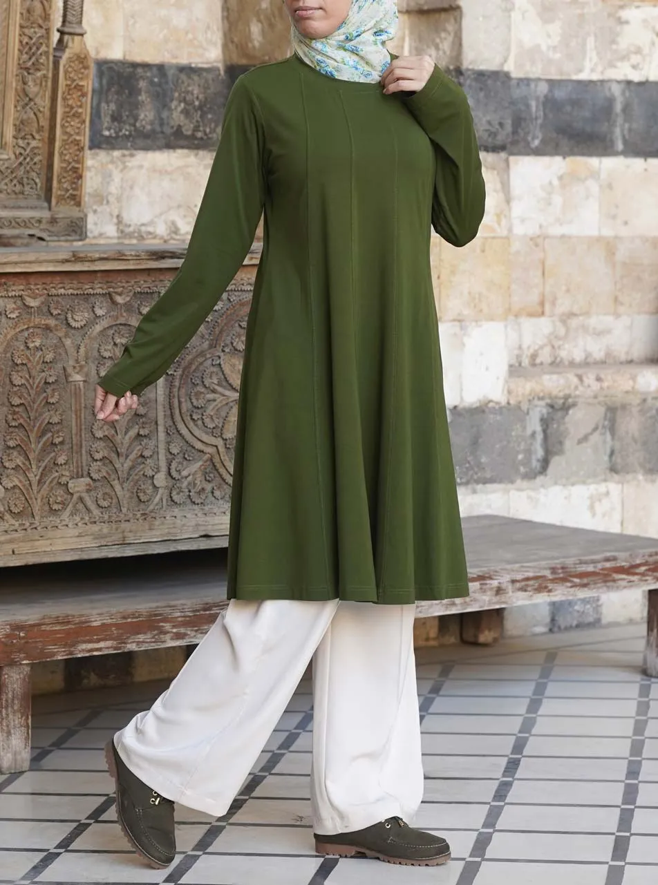 Paneled Jersey Tunic