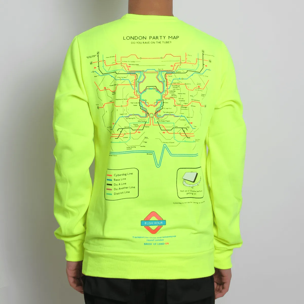 PARTY MAP SWEATSHIRT FLUO YELLOW