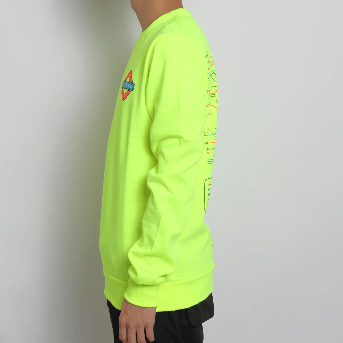 PARTY MAP SWEATSHIRT FLUO YELLOW