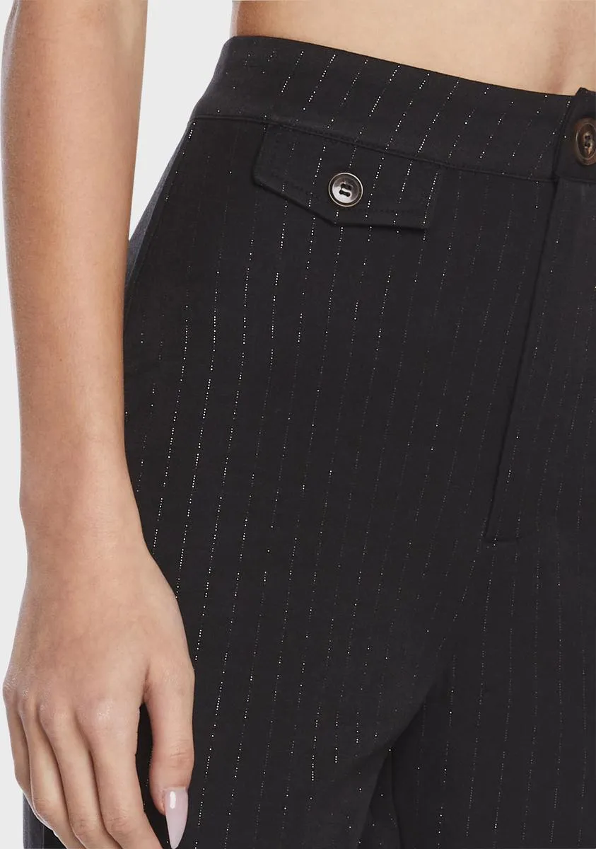 Pinstripe Flared Pants