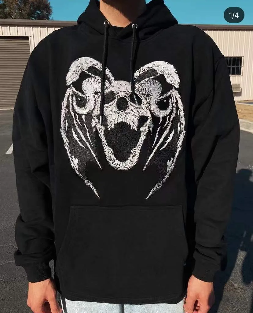 Rabbit skull casual street home sports hoodie