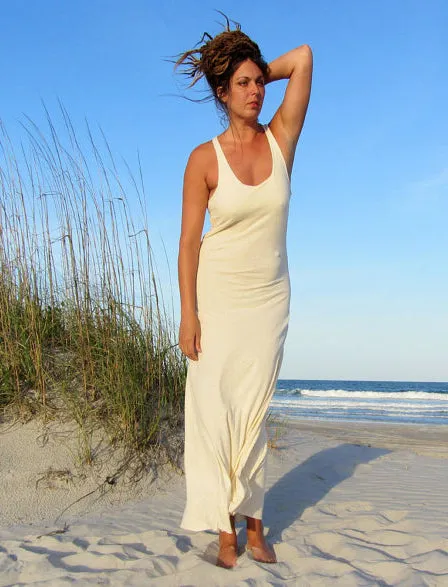 Racerback Built In Bra Tank Simplicity Long Dress