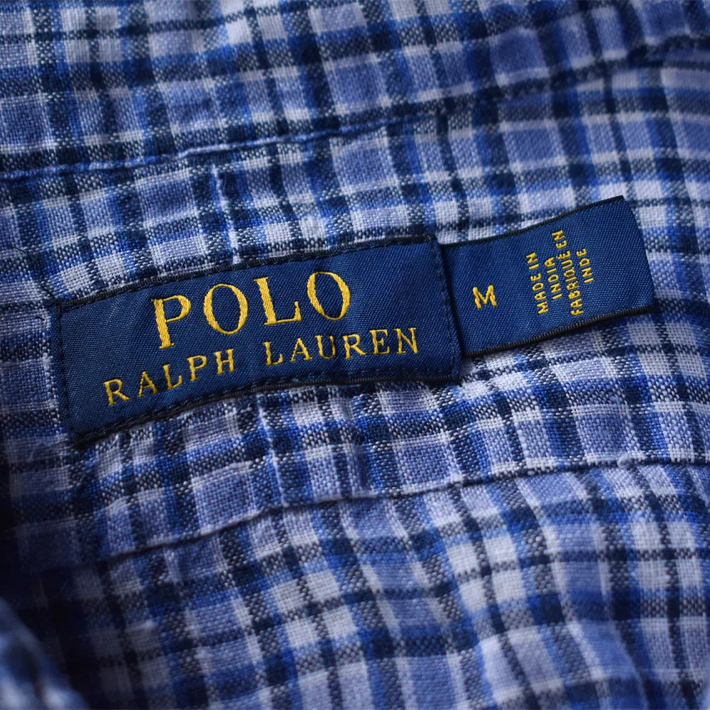 Ralph Lauren/ラルフ ローレン リネン チェック ボタンダウンシャツ　230623