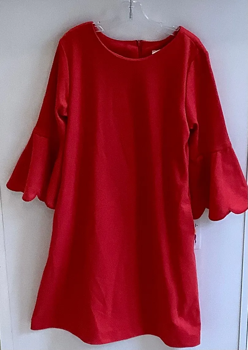 Red Scallop Dress