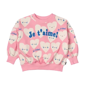 ROCK YOUR KID JE T'AIME HEARTS SWEATSHIRT