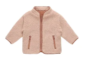 Shirling Zip Reversable Jacket- Blush