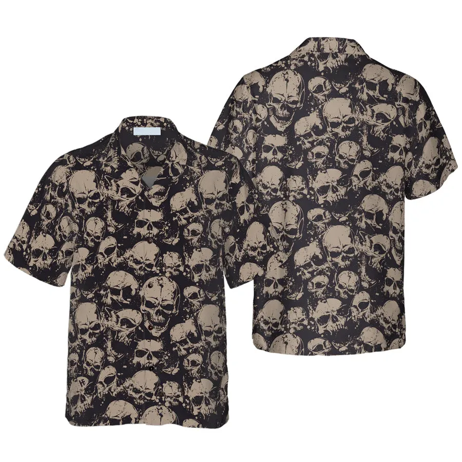 Skull And Cool Hawaiian Shirt For men, Summer gift, Gift for skull lover