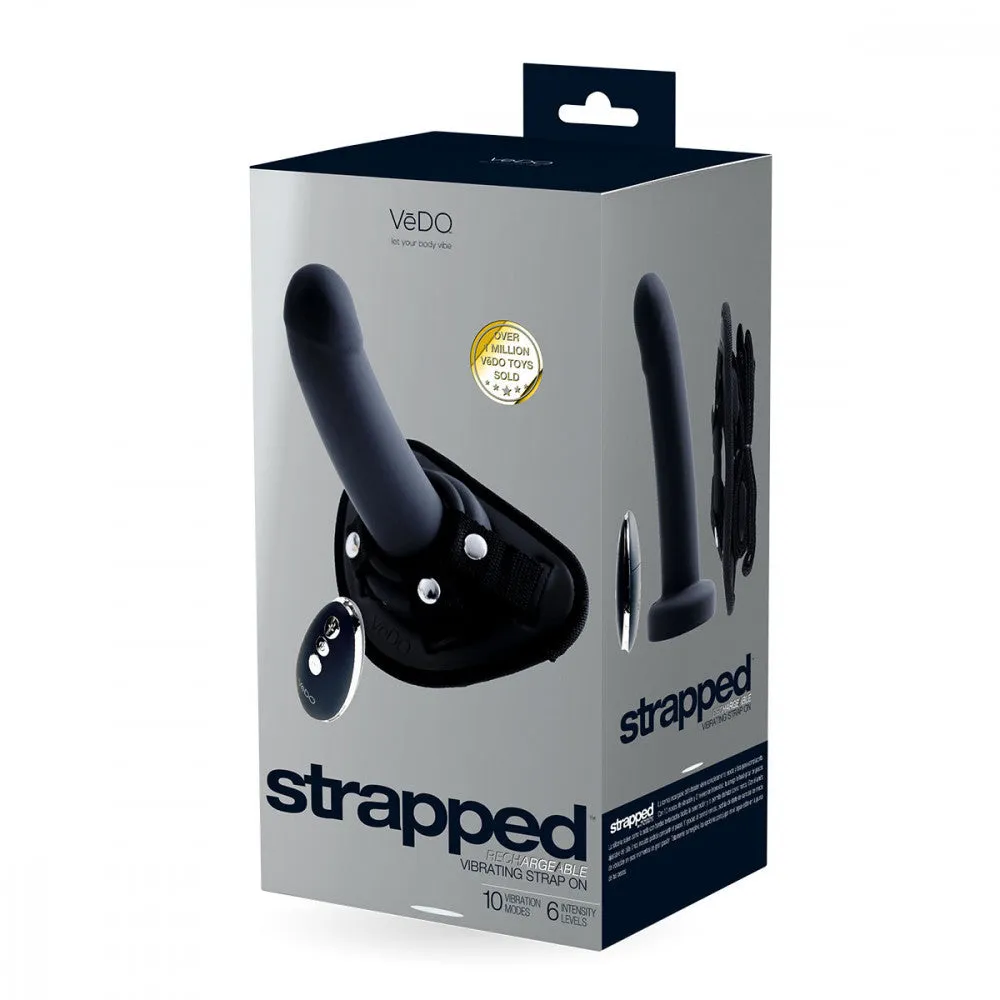 Strapped Rechargeable Vibrating Strap-On