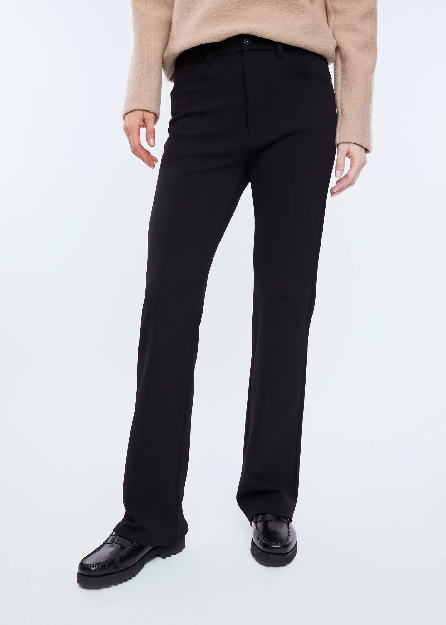 Stretch flared broek