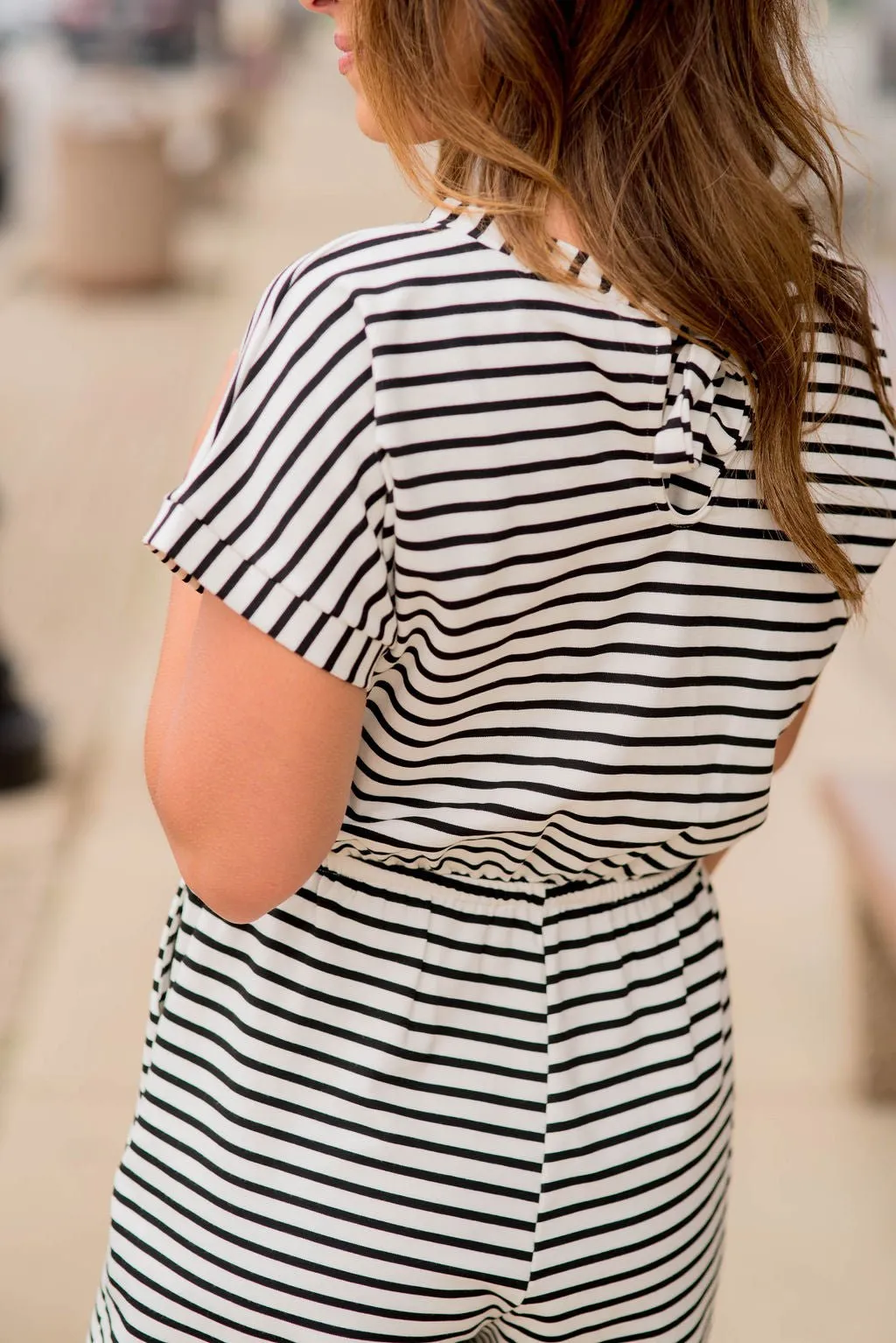 Striped Tie Romper