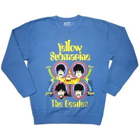 The Beatles Unisex Sweatshirt: Yellow Submarine Heads In Circles