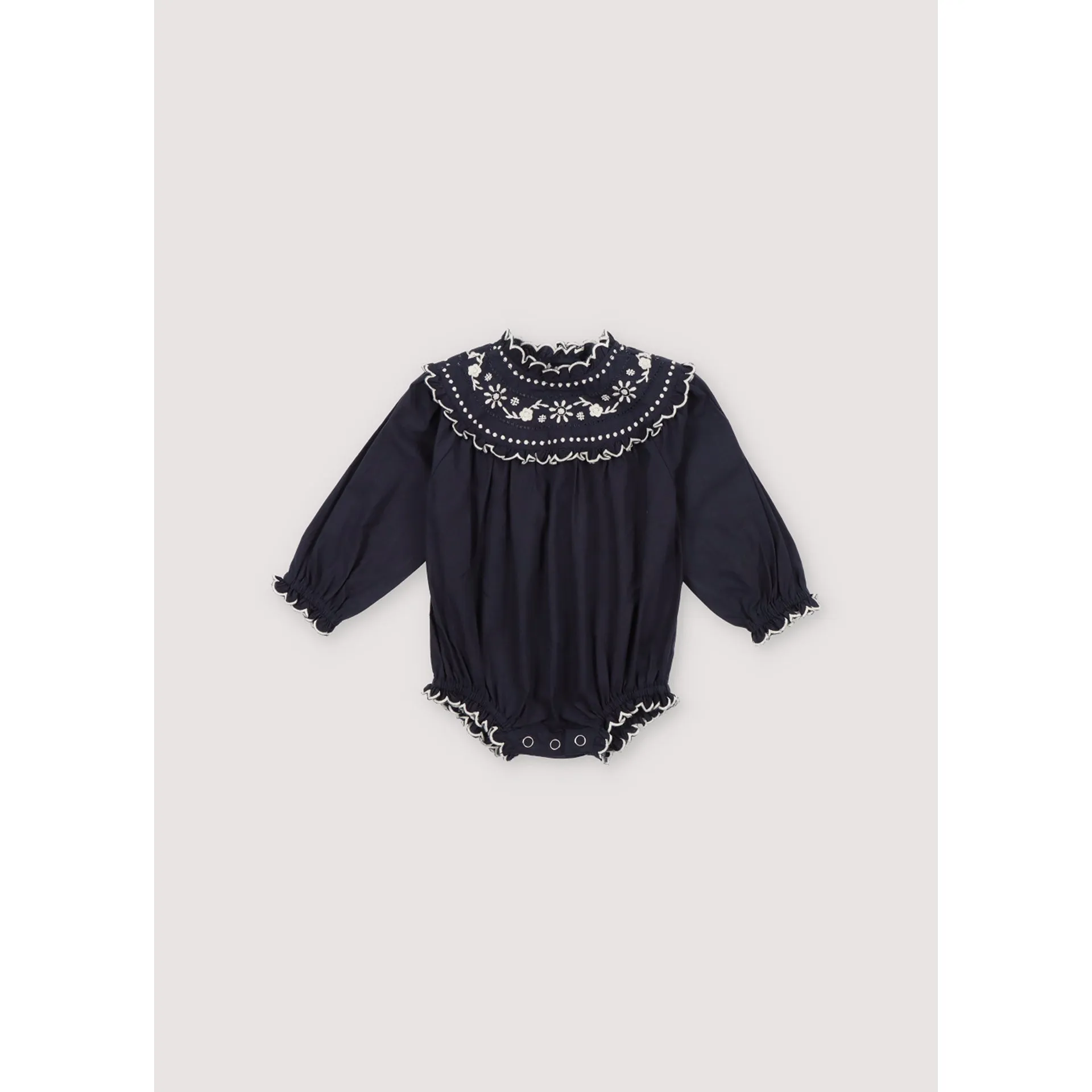 The New Society Midnight Navy Pune Baby Romper