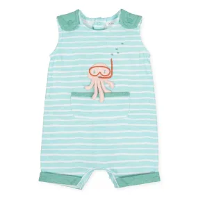 Tutto Piccolo Teal Octopus Romper