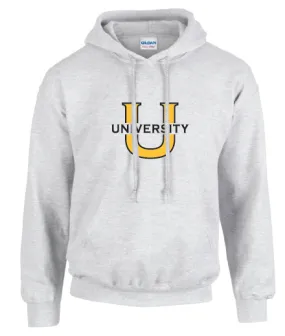 University Hoodie Sweatshirt in Ash Grey