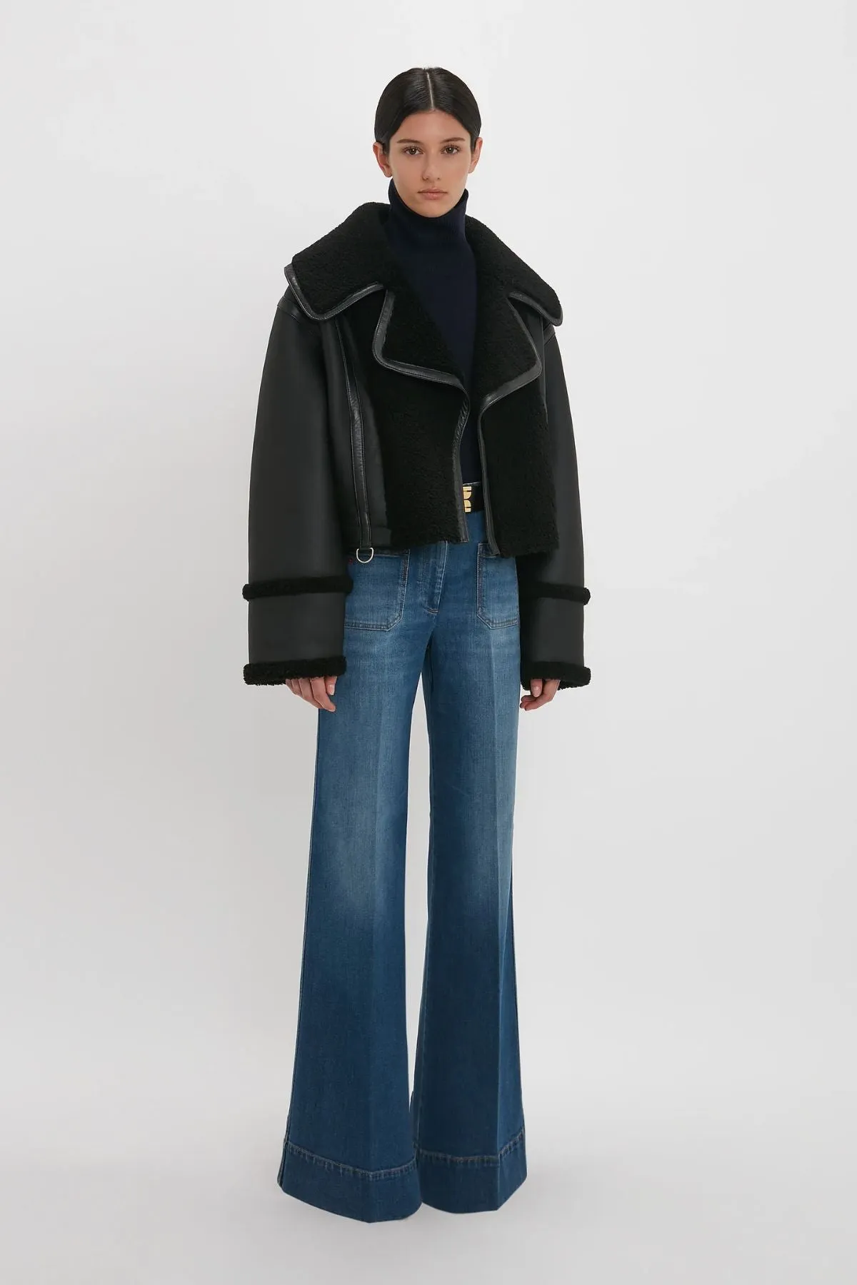 Victoria Beckham Shearling Jacket - Black