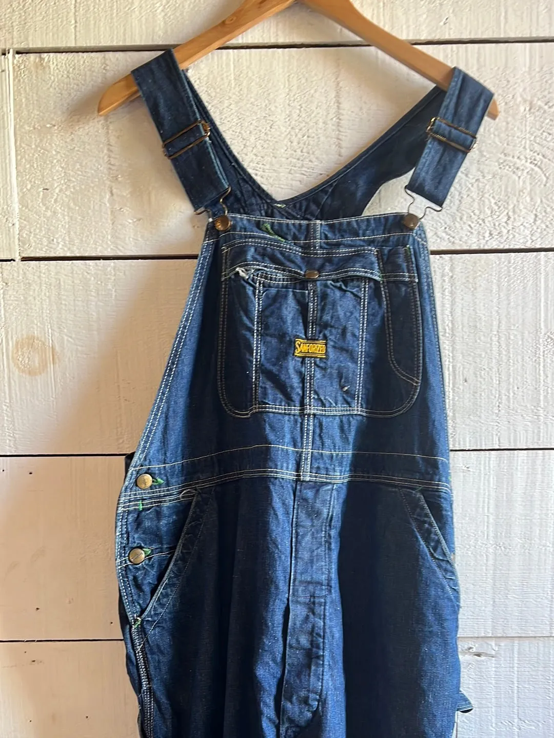 Vintage Denim Sanforized Overalls