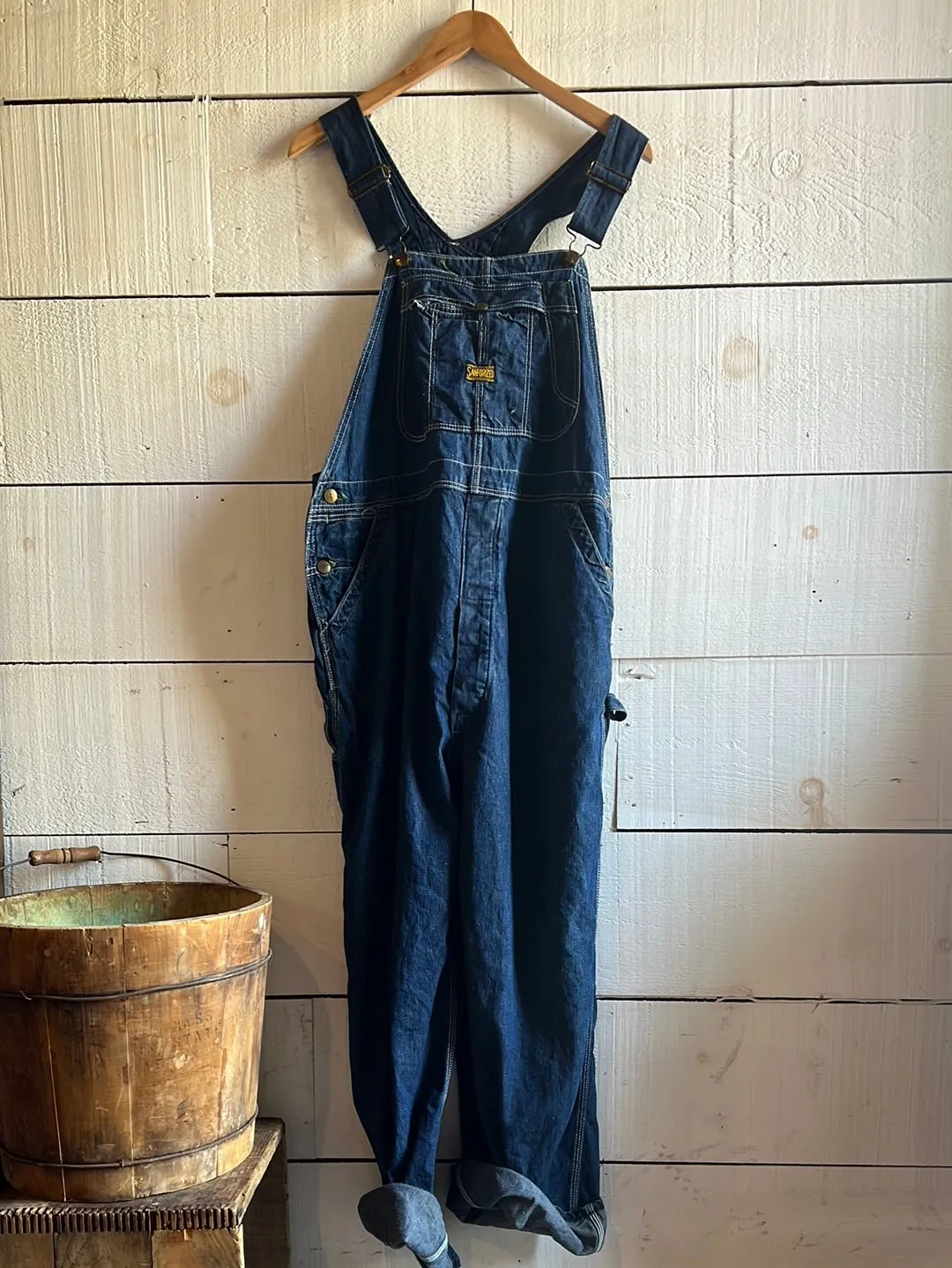 Vintage Denim Sanforized Overalls