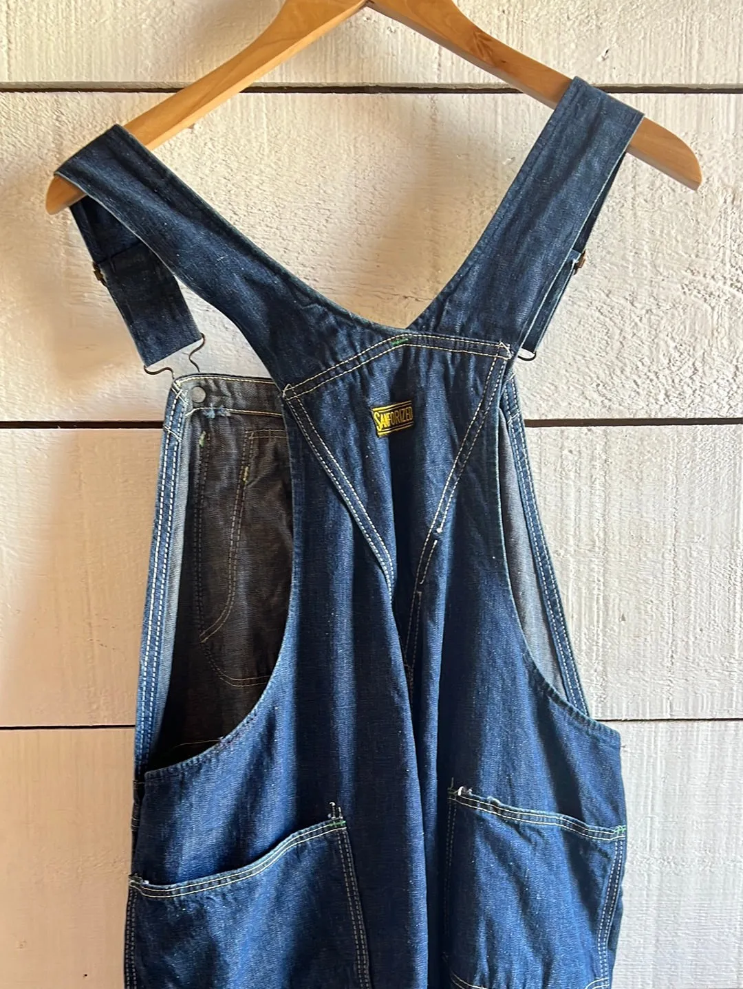 Vintage Denim Sanforized Overalls