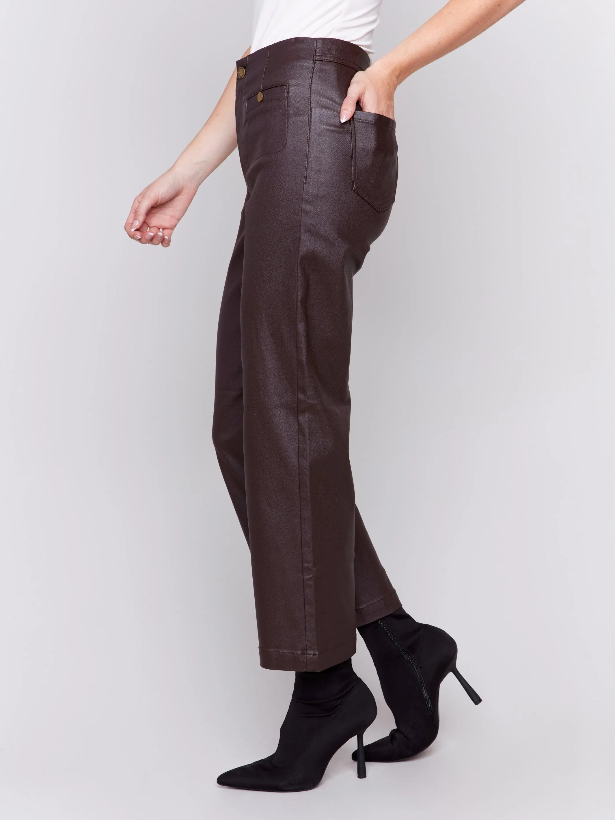 Wax Flared Pants - Mocha