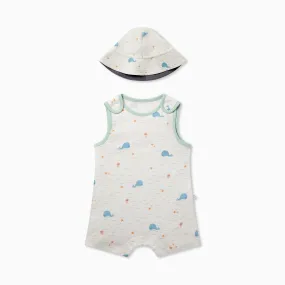 Whale Beach Romper & Sun Hat Outfit