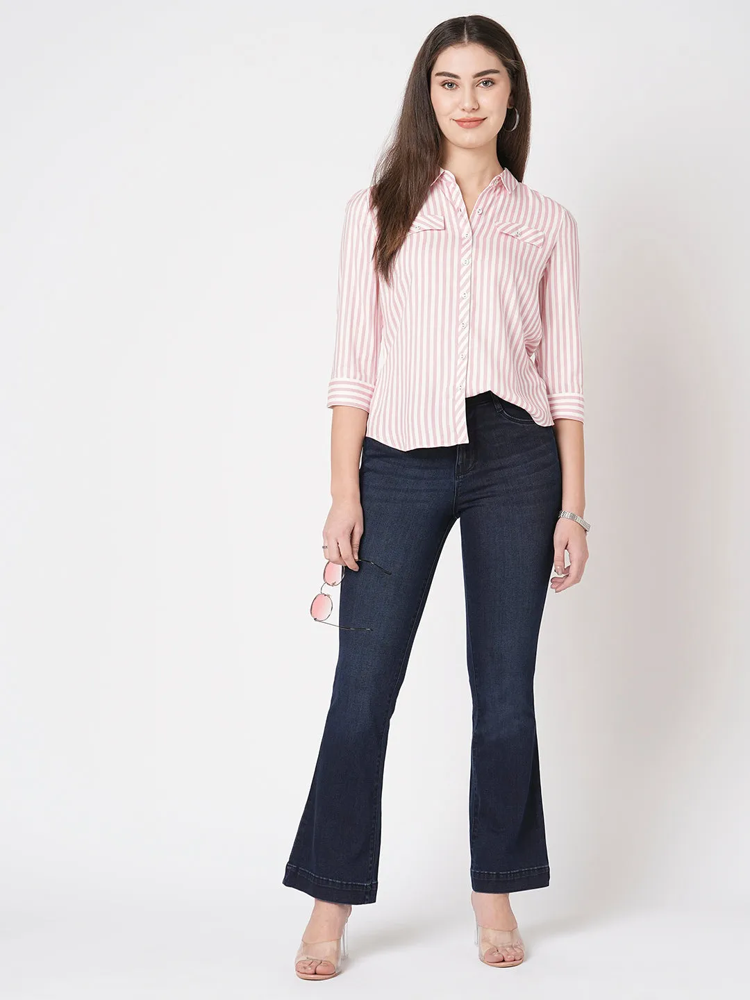 Women High-Rise Flared Jeans