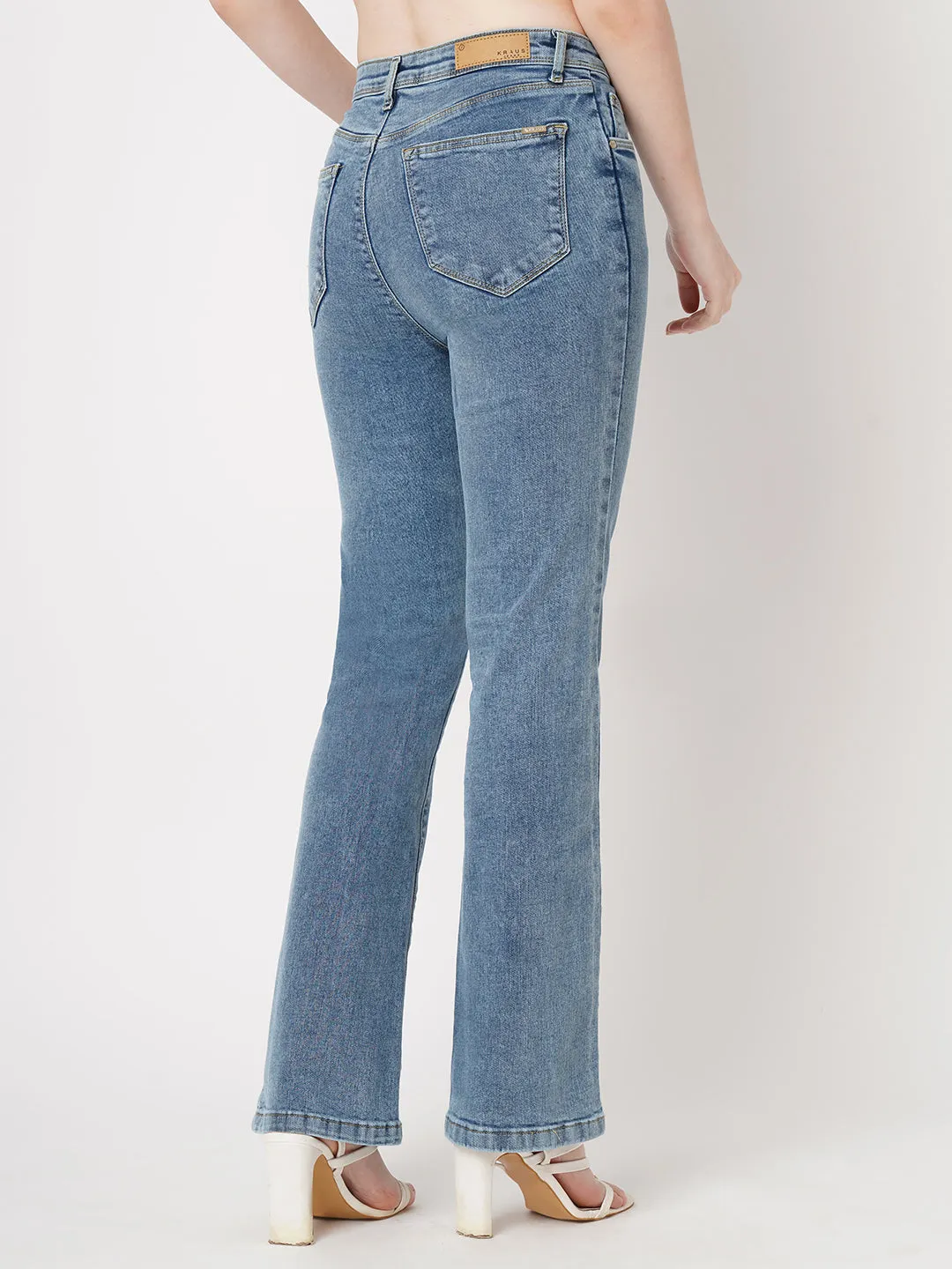 Women High Rise MINI FLARE Jeans