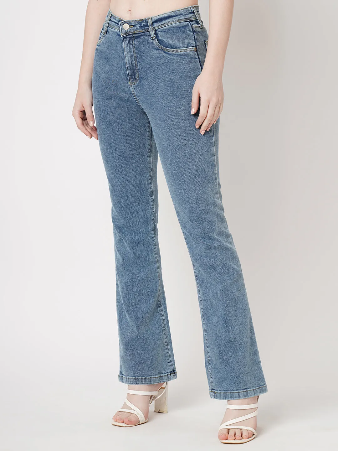 Women High Rise MINI FLARE Jeans