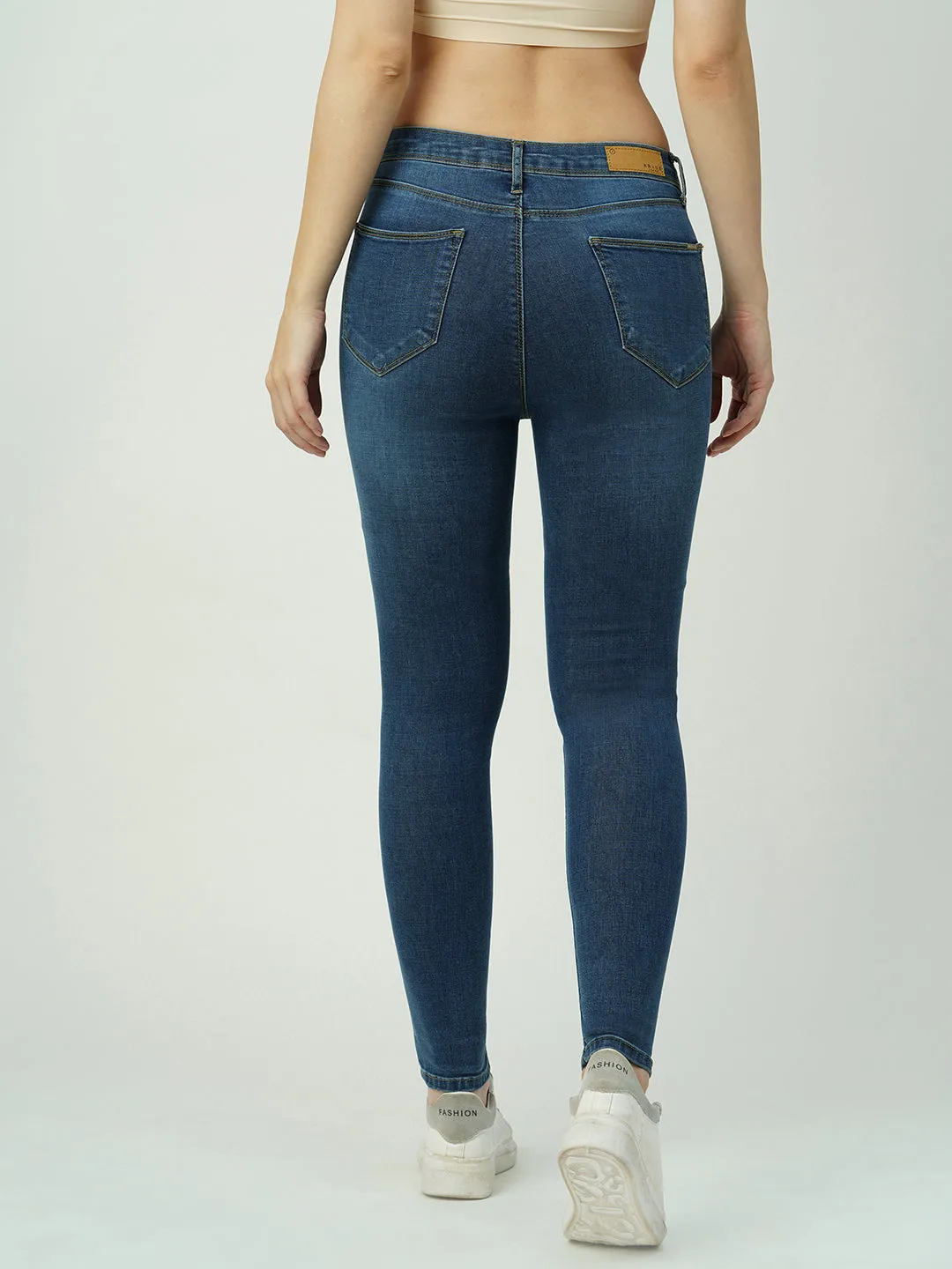 Women High-Rise Mini Flare Jeans