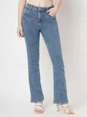 Women High Rise MINI FLARE Jeans