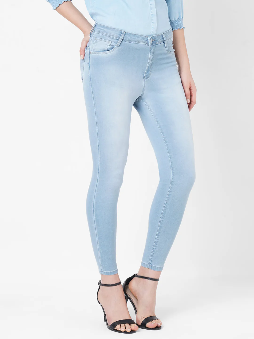 Women Mid-Rise Push Up Super Skinny Jeans