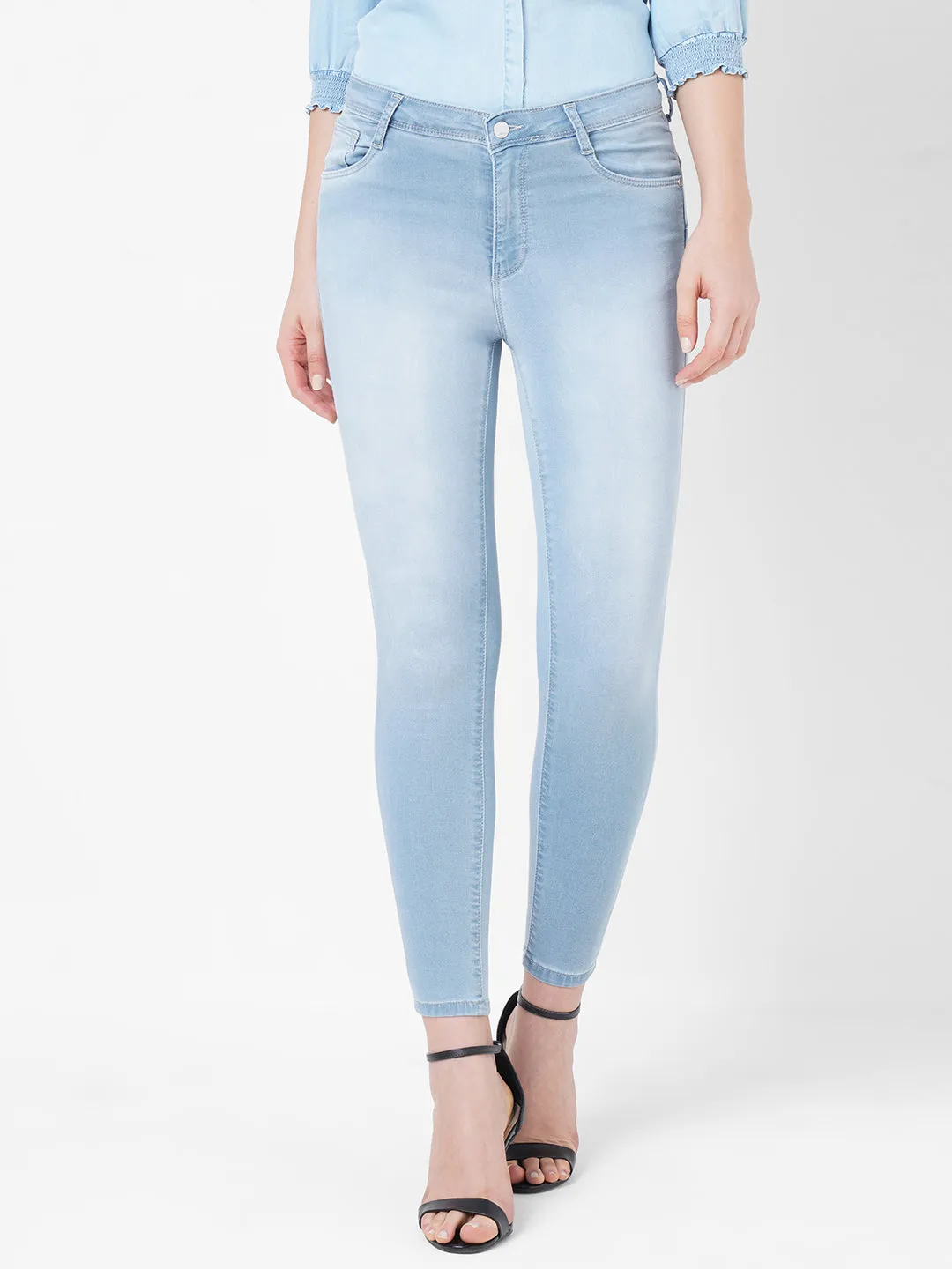 Women Mid-Rise Push Up Super Skinny Jeans