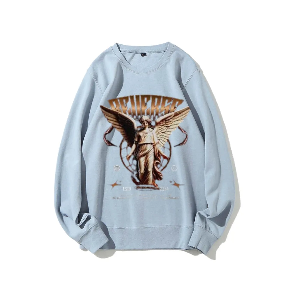 Women Vintage Beauty Angel Graphic Sweatshirts