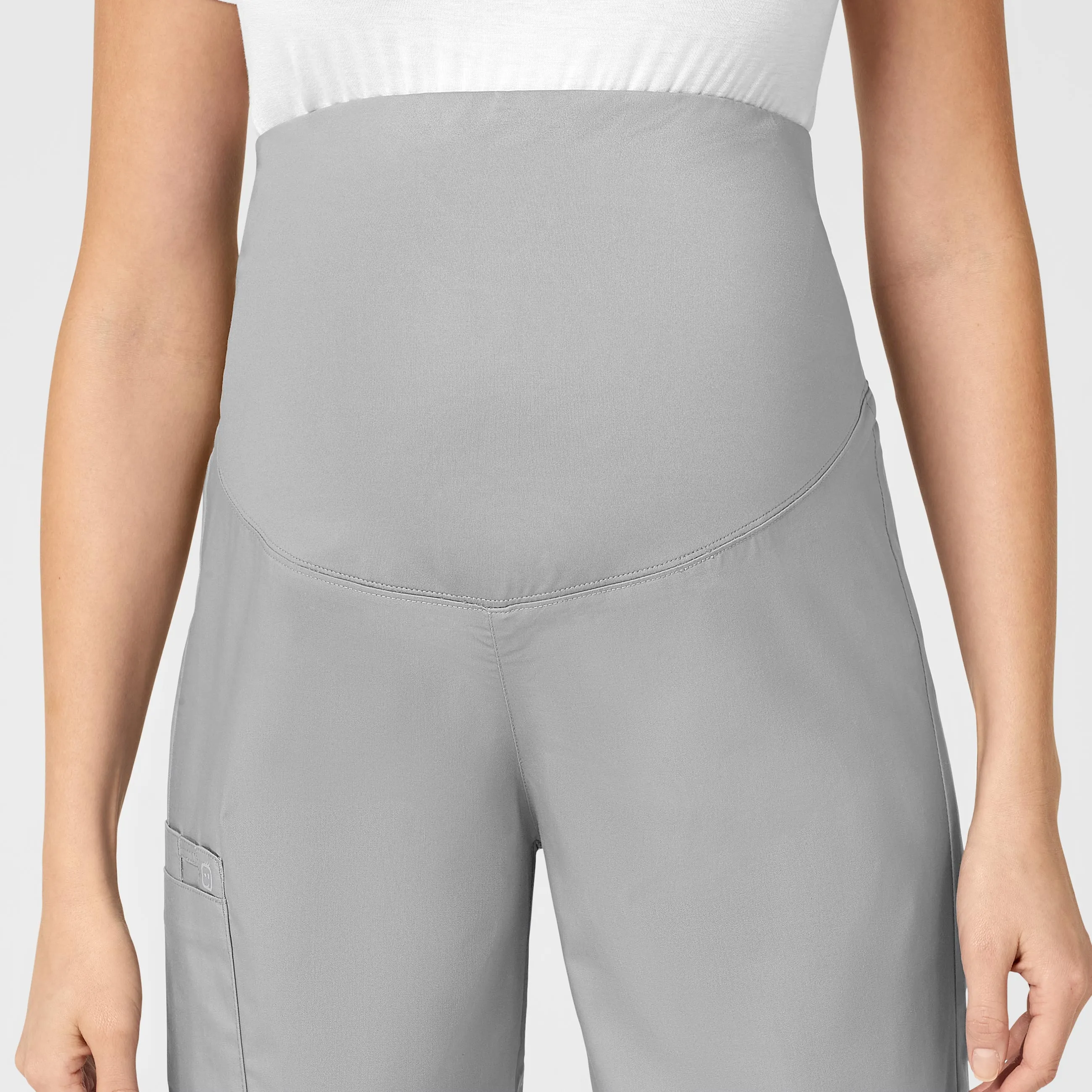 WonderWORK Maternity Cargo Scrub Pant - Grey