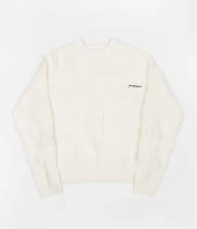 Yardsale Knitted Crewneck Sweatshirt - Cream